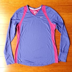Nike Dri-Fit Running Training V-neck Shirt